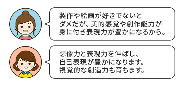 子どもにがアトリエ教室に通っていた保護者の声